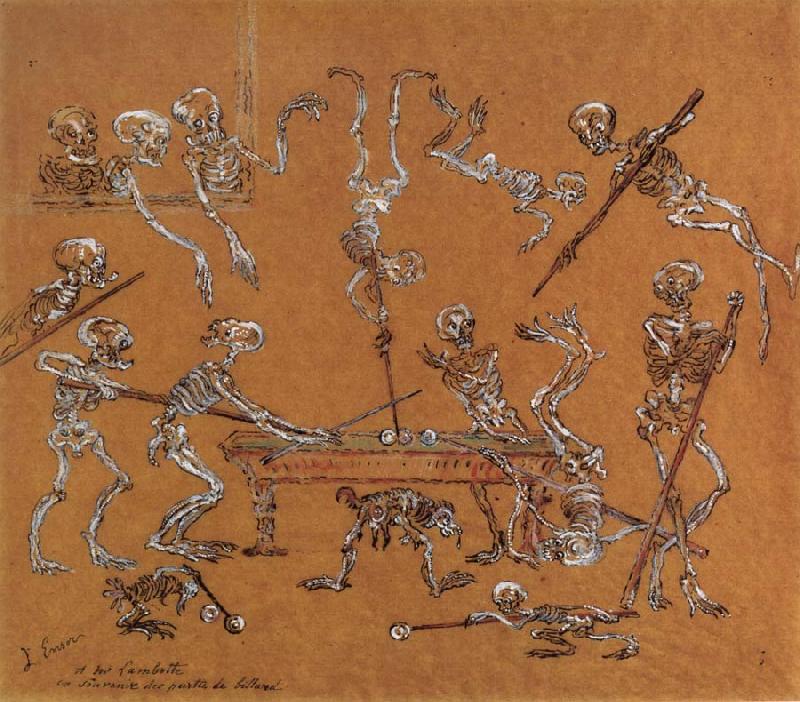  Skeletons Playing Billiards